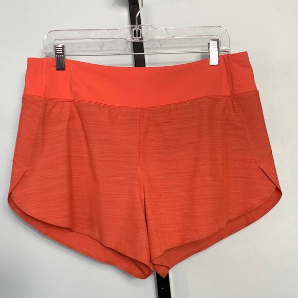Athleta Women's Run With It Textured 3.5" Short Orange Space Dye Size Large - Picture 8 of 9